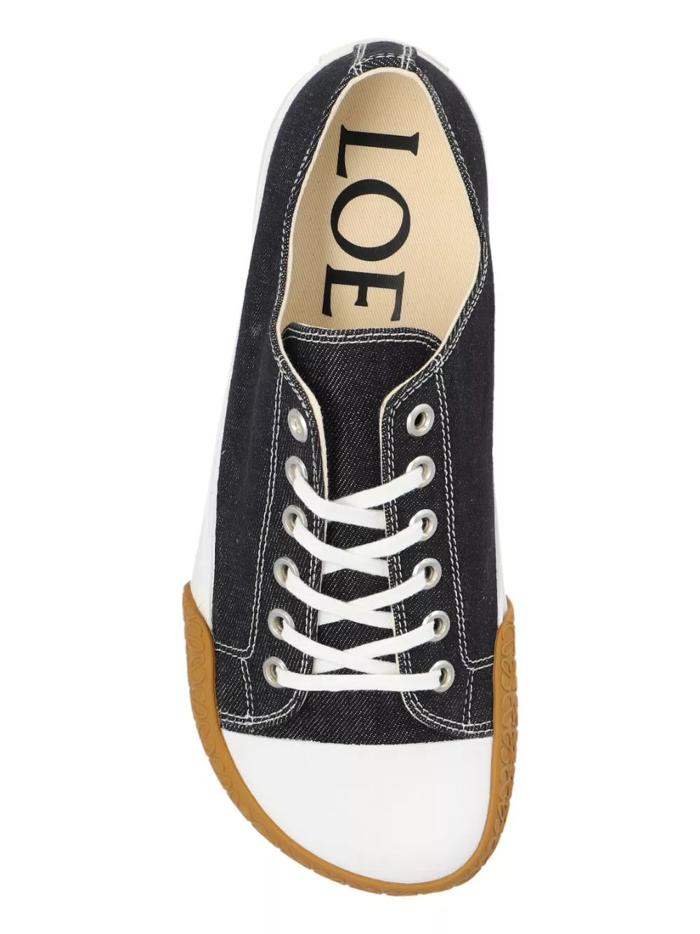 Affordable LOEWE Bloc denim sneakers Men 0130