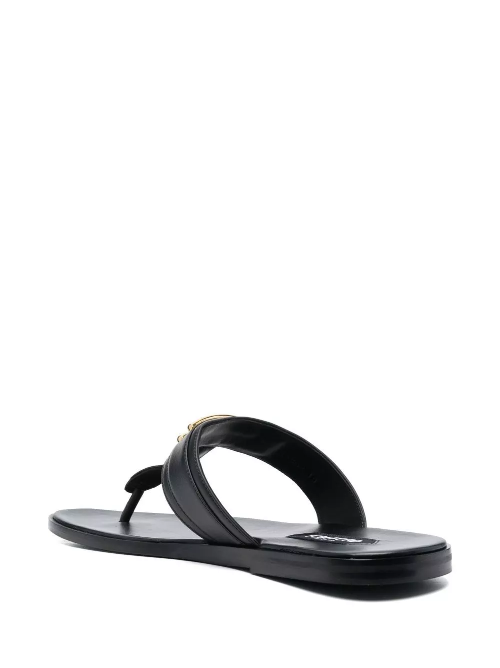 Cheap LOEWE logo-plaque leather flip flops Women 0124