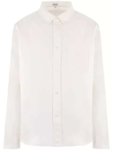 Affordable LOEWE Anagram-embroidered cotton shirt Men 0129