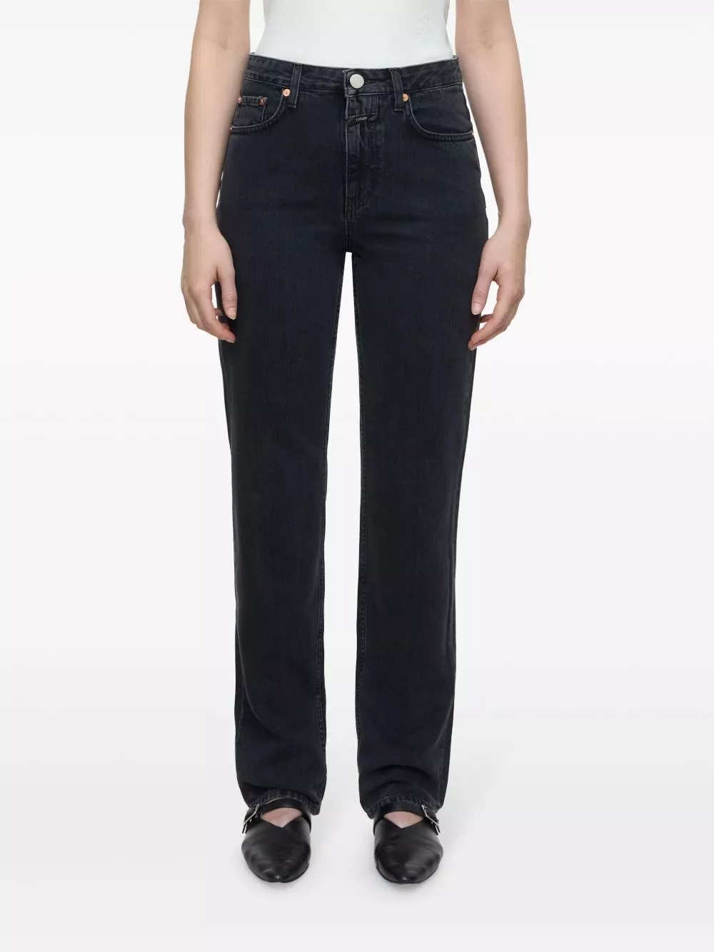 Affordable LOEWE high-rise straight-leg jeans Women 0119