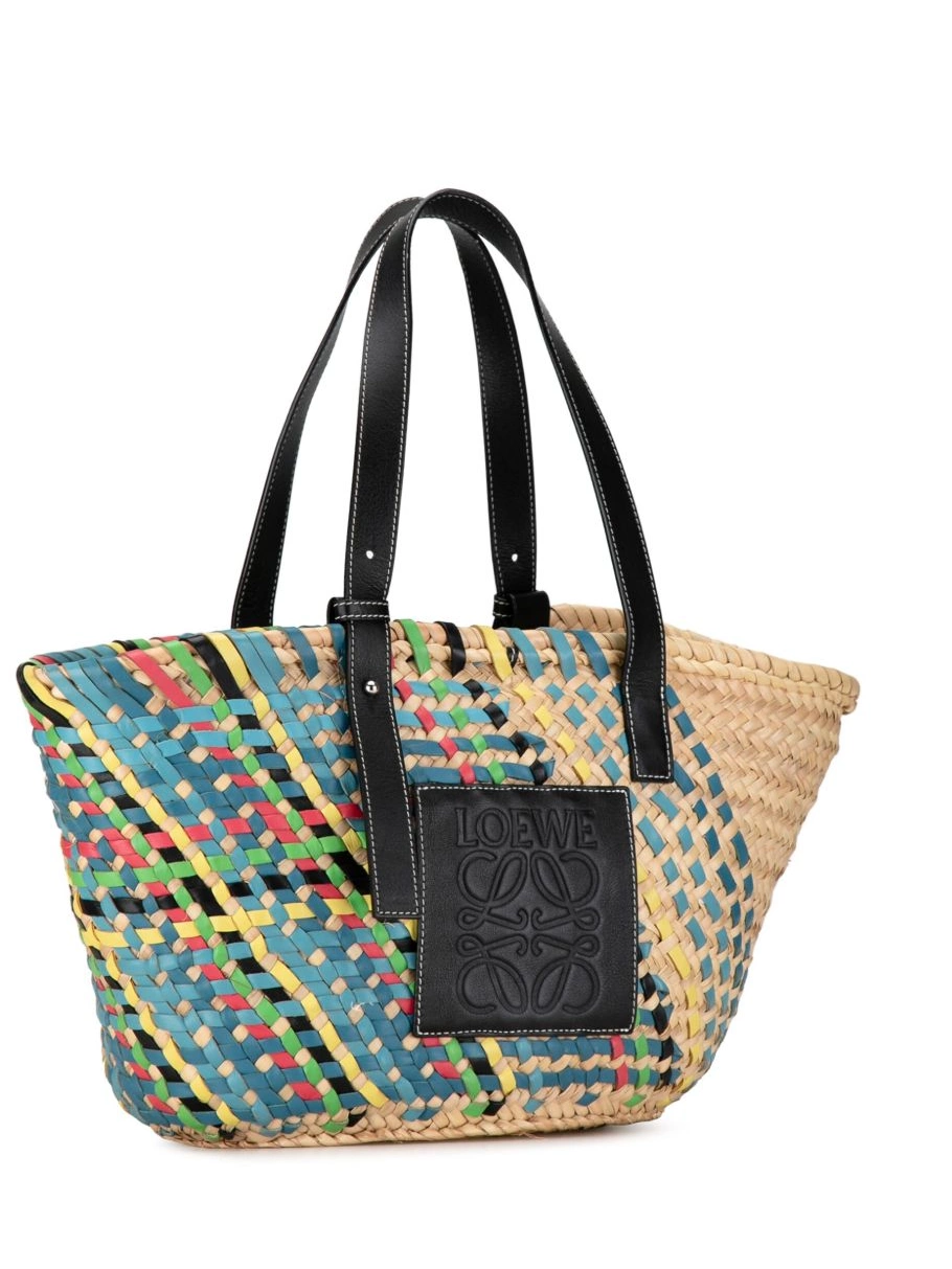 Affordable tote Multicolor Loewe 2021-2023 Basket bag Women Raffia 0217