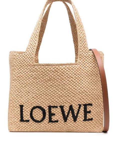 Affordable Women raffia bag tote embroidered-logo LOEWE 0215