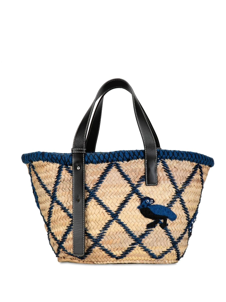 Affordable Embroidered Leaf Loewe Medium William Morgan tote Basket Palm 2019 Women de bag 0221