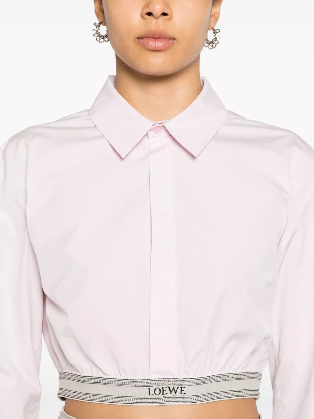 Affordable LOEWE cropped poplin shirt Women 0205