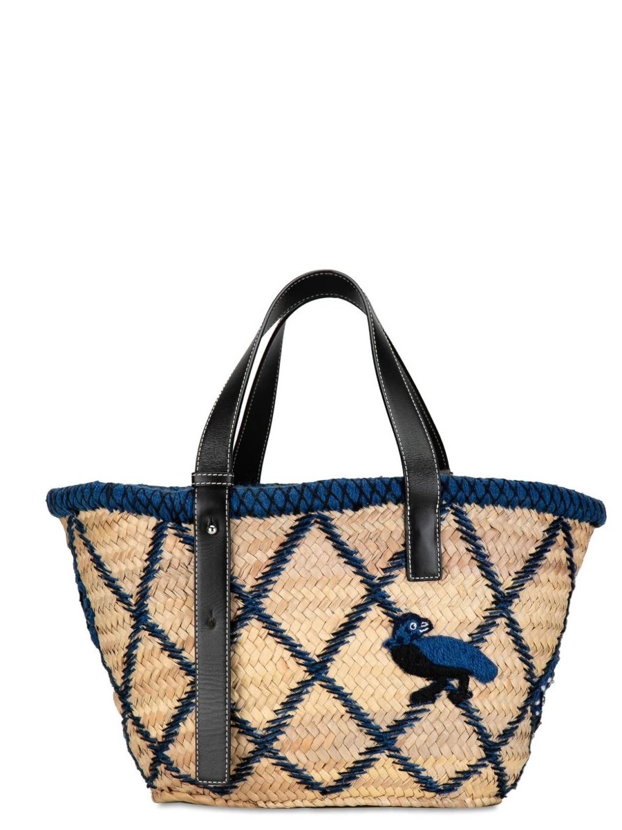 Affordable Basket bag Medium Women Palm 2019 de Leaf Loewe Morgan tote William Embroidered 0223