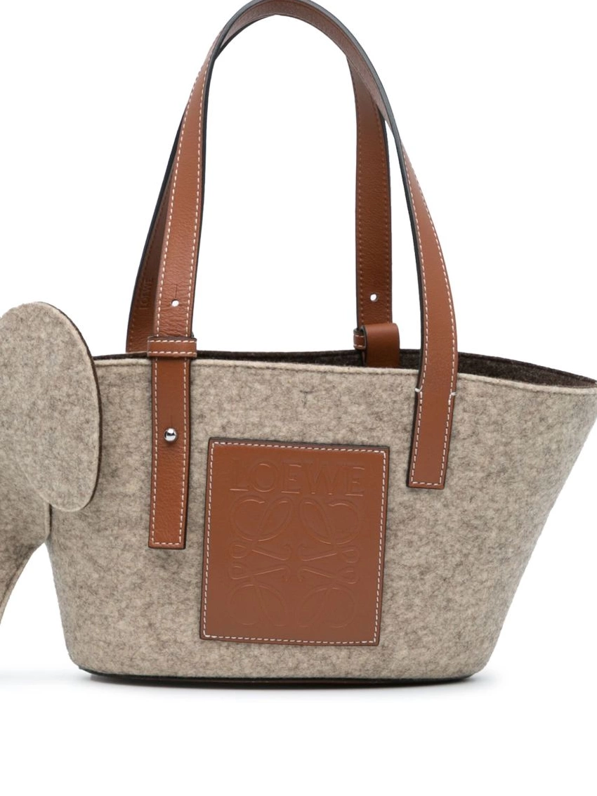 Affordable Felt Basket 2021-2023 bag Small tote Elephant Loewe Women 0225