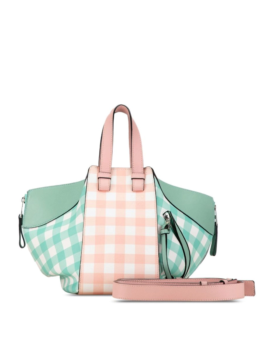 Cheap 2018 Gingham Hammock satchel Small Women Loewe 0218