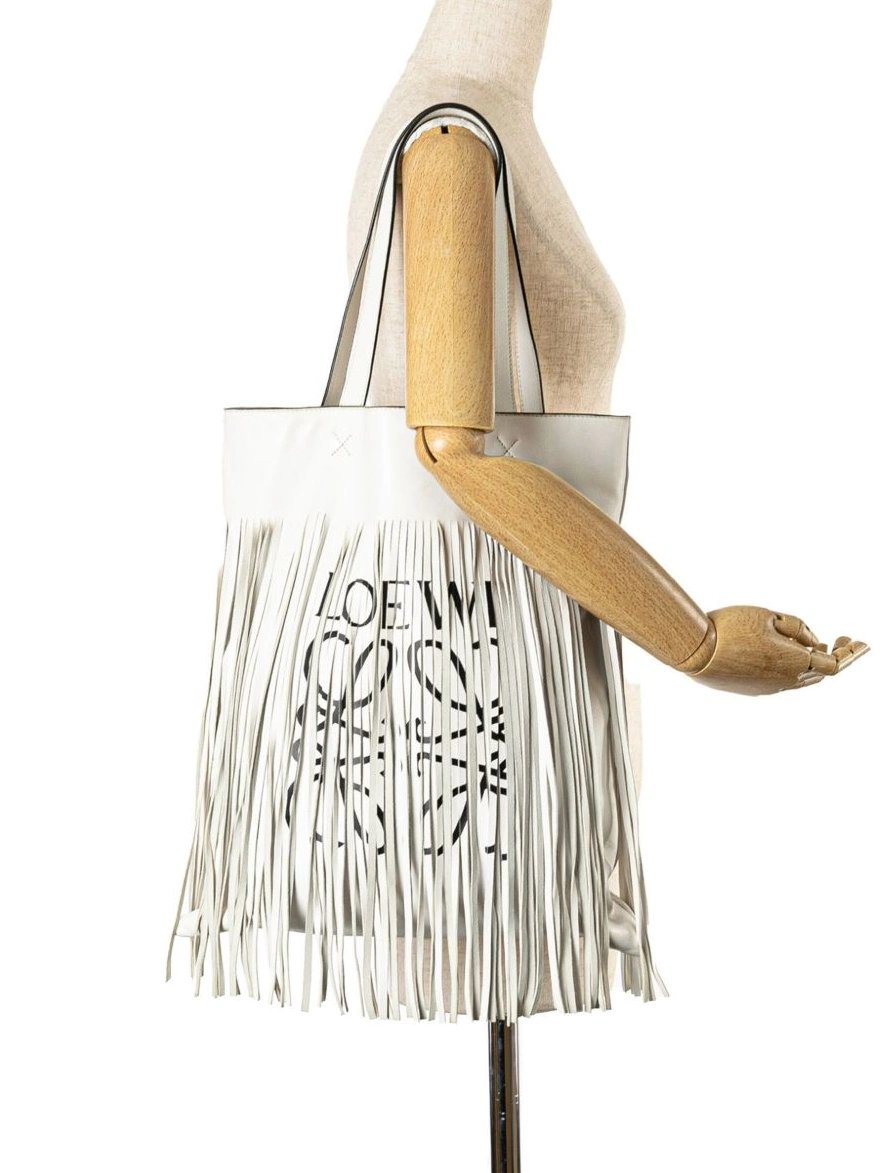 Affordable 2010-2023 Vertical bag Loewe Leather Fringe Women tote Logo 0218