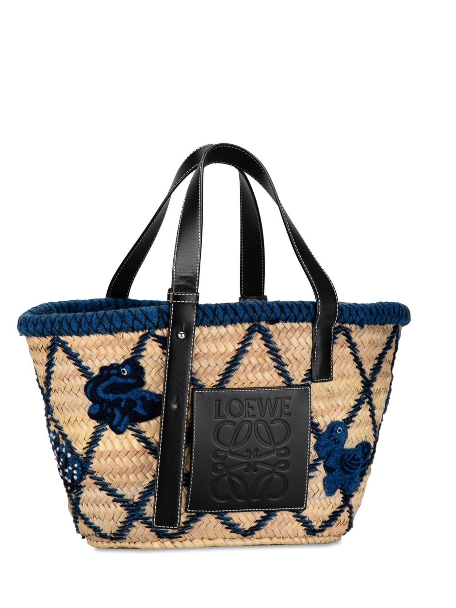 Affordable Embroidered Leaf Loewe Medium William Morgan tote Basket Palm 2019 Women de bag 0221