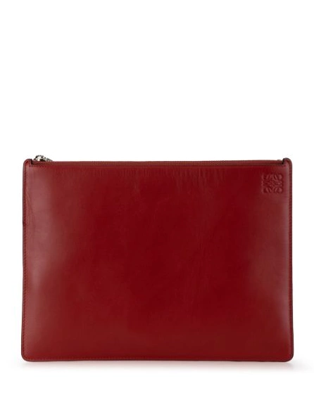 Affordable Loewe Anagram 21th Bicolor Leather clutch Century bag Women 0217