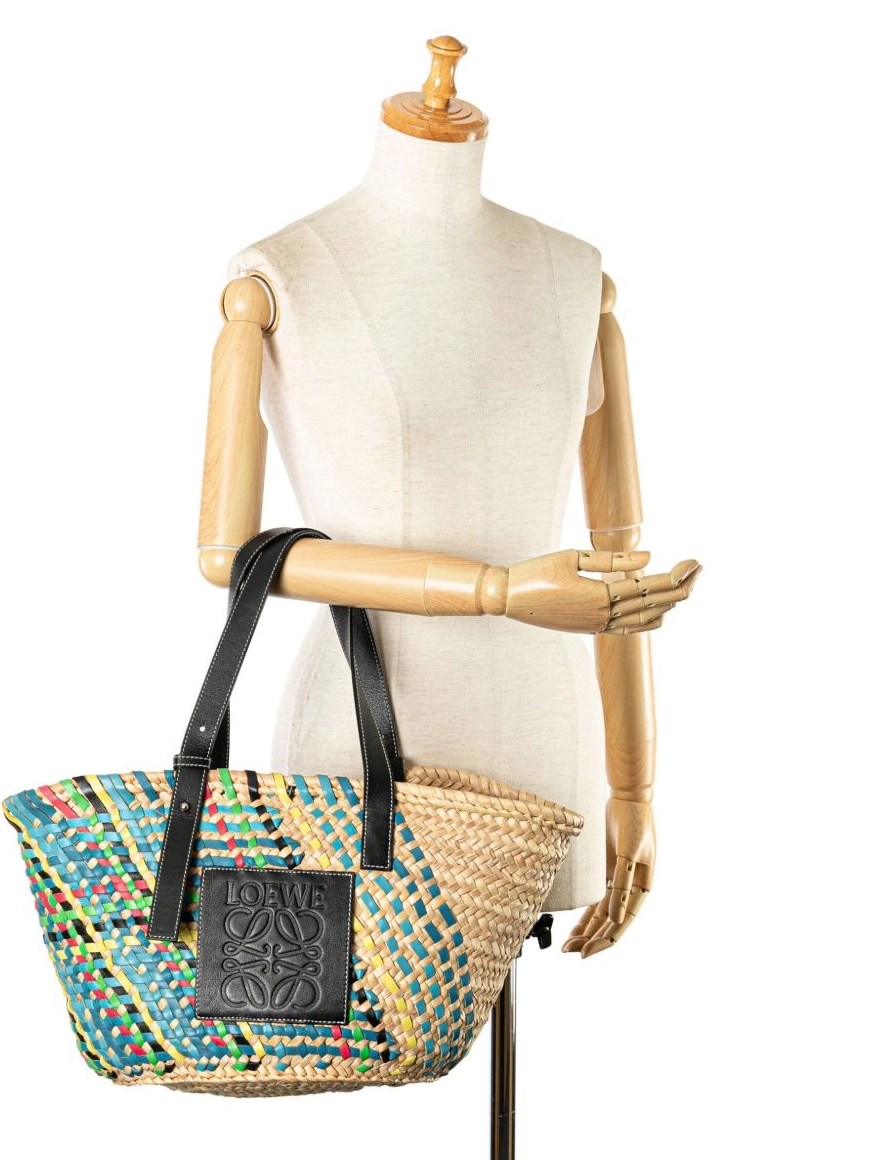 Affordable tote Multicolor Loewe 2021-2023 Basket bag Women Raffia 0217